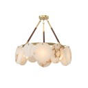 Loft Industry Modern - Leather&Marble Circle Chandelier